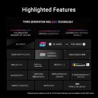 Gambar ASUS ROG Swift OLED PG32UCDP 32 Inch Gaming Monitor - Dual Mode 4K 240Hz or FHD 480Hz 0.03 ms HDR400 dari JnJ Online Kota Administrasi Jakarta Pusat 4 Tokopedia