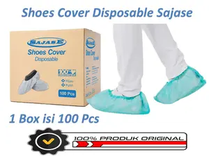 Shoes Cover Medis Non Woven SAJASE Hijau Harga 1 Box isi 100 Pcs