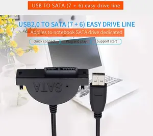 USB to Slimline Slim SATA II Laptop CD DVD Drive Adapter Cable