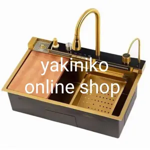 kitchen sink viral piano 7545 gold bak cuci piring minimalis gold