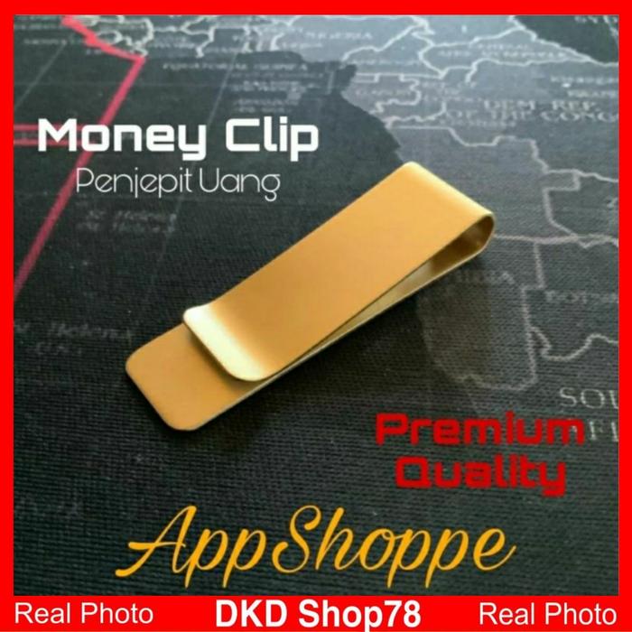 Gambar Money Clip Penjepit Uang Mulus Klip Dompet PREMIUM BRASS MATTE FINISH dari DKD Shop78 Kota Administrasi Jakarta Selatan Tokopedia