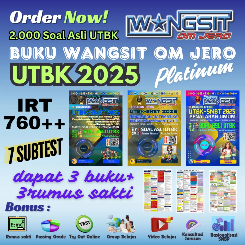 [ORI] Buku Wangsit PAKET PLATINUM SAINTEK Om JERO UTBK SNBT 2025
