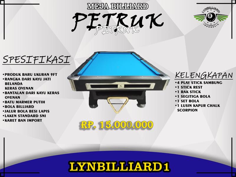 MEJA BILLIARD PETRUK 9 FEET BARU NEW 0