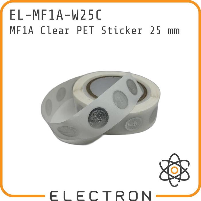 Gambar EL-MF1A-W25C RFID NFC 13.56 MHz 1K Wet Inlay 25 mm Circle Clear Sticker Label PET Waterproof Tag Chip 13.56MHz ISO14443A RC522 25mm dari Electron ID_NEW Kota Tangerang Tokopedia