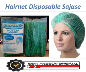 Head Cap Medis Nurse Cap Hairnet Medis Hijau 1 Pack isi 10 Pcs