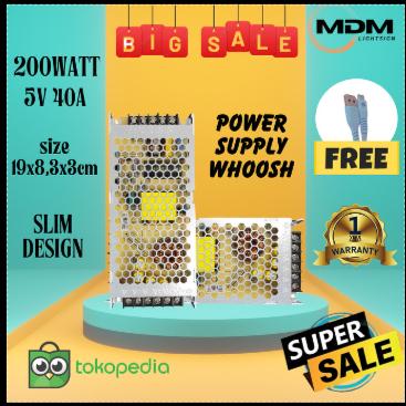 Power Supply Whoosh Running Text Videotron 5V 40A 200Watt - Bergaransi