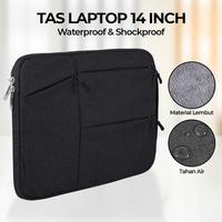 Gambar Softcase 14" Tas Laptop Notebook up to 14 inch inci tebal shockproof waterproof Hitam dari Click & Go Tokopedia Kota Bandung 1 Tokopedia
