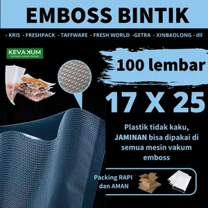 Plastik Vacum Emboss 17x25 Plastic Vaccum Sealer Embos Vakum Embossed