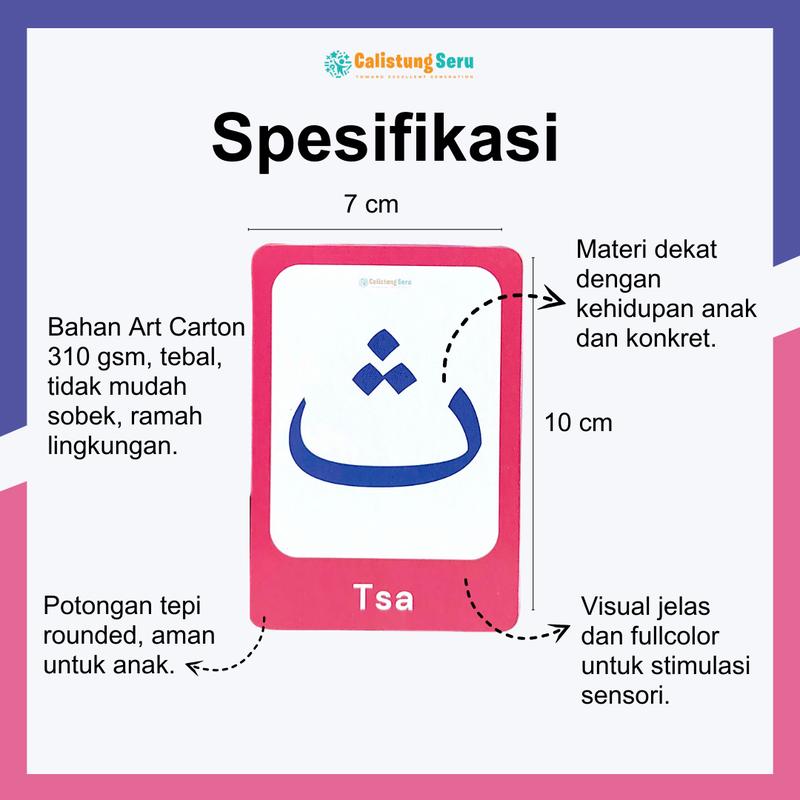 Flash card Huruf Hijaiyah Media Belajar Huruf Arab 2