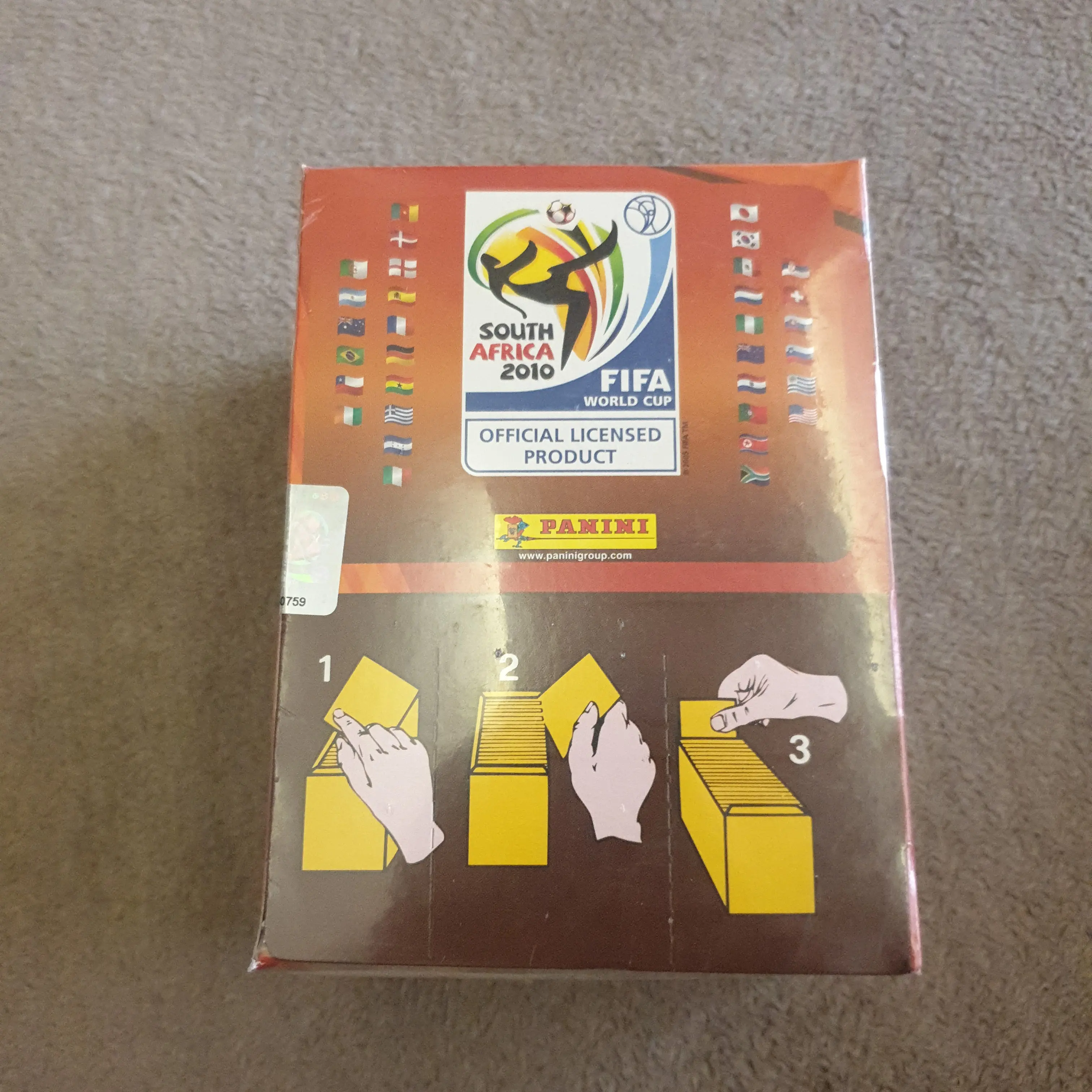 Kartu bola sealed box panini world cup 2010 sticker