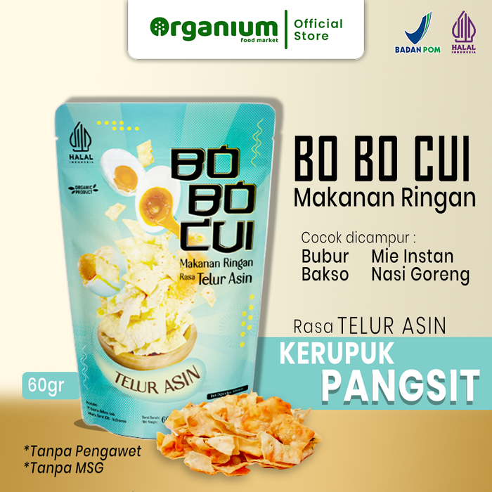Gambar Organium Bo Bo Cui Crackers Salted Egg 60g dari Organium Kota Administrasi Jakarta Barat Tokopedia