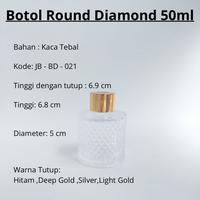 Gambar Botol Reed Diffuser Round DIAMOND Transparan - 50 mL - Hitam dari Java Botol Kota Surabaya 1 Tokopedia