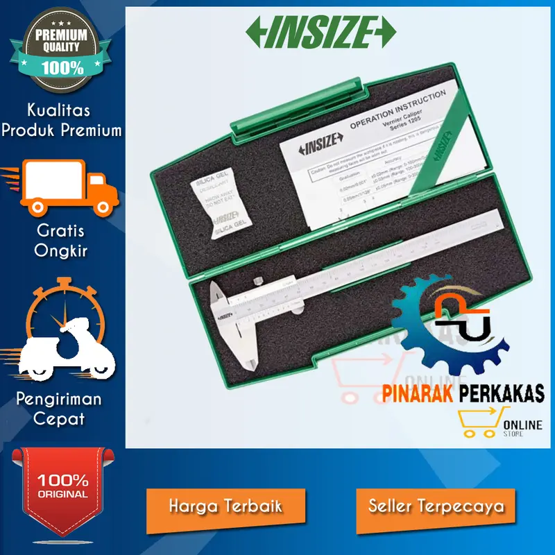 Insize 1205-150S Vernier Caliper 6" 150mm sigmat jangka sorong 0