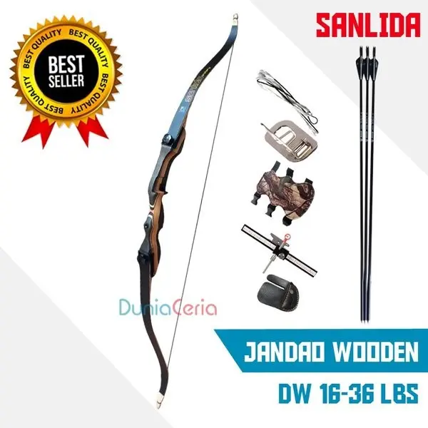 Fullset Busur Panah Import Sanlida Noble Standard Wooden Recurve Bow 0