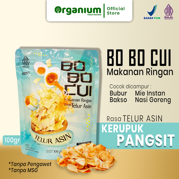 Gambar Organium Bo Bo Cui Crackers Salted Egg 100g dari Organium Kota Administrasi Jakarta Barat Tokopedia
