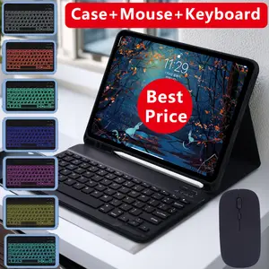 Book Cover Compatible For Huawei Matepad 11.5 S 2024 Flip Cover Leather Case Keyboard LED Backlight