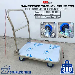 Troli Barang Trolli Stainless Troly Handtruck Trolley 300kg
