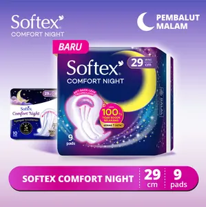 Softex Comfort Night 29cm 9s  - Pembalut Malam