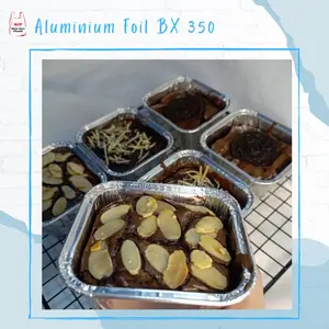 Aluminium Foil Tray BX350 Aluminium Foil Cup BX 350 Kotak Persegi