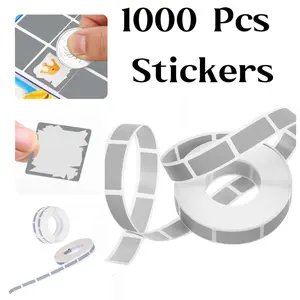 1000pcs Scratch Off Pin Label Sticker 1 Roll Label Sticker Hadiah Kejutan Sticker Label Kartu gosok
