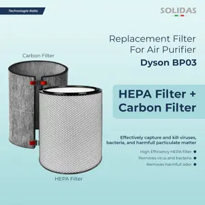 Solidas - Replacement Filter for Air Purifier Dyson BP03/ HEPA+Carbon