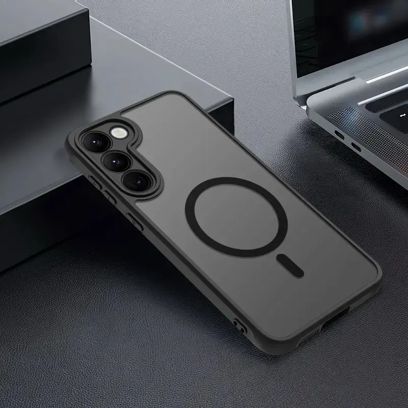 Terbaru! Case Suitable For Samsung S20 S21 S22 S23 S24 FE Plus Ultra Magsafe Magnetic Wireless Black Matte