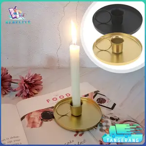 Stand Lilin Minimalis Gold Candlestick Holders Perlengkapan Rumah