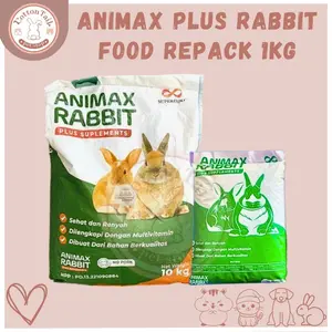 ANIMAX PLUS Rabbit Food Repack 1kg / Makanan Kelinci ANIMAX PLUS