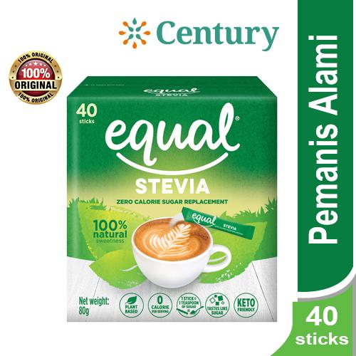 Gambar EQUAL STEVIA 40STICKS / GULA / PEMANIS ALAMI/ MAKANAN / MINUMAN dari Century Healthcare Express Kota Administrasi Jakarta Pusat Tokopedia