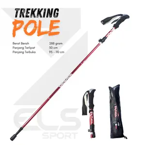 Trekking Pole Lipat 30-111 cm - Tongkat Gunung Hiking -  with Safety Lock