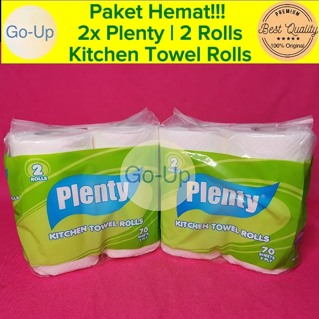 [Buy 1 Get 1 Free] Tisu Plenty Kitchen Towel 2 Rolls Tissue 70 Sheets 2 Ply Tissue Dapur Serap Minyak Kering