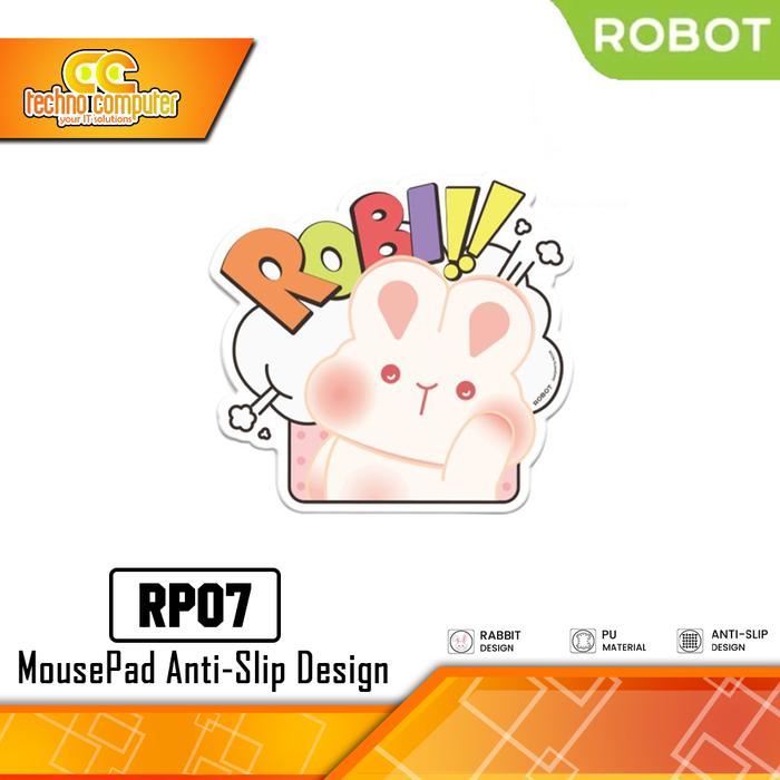 Gambar MOUSEPAD ROBOT RP07 Motif Kelinci Lucu Material PU Anti-Slip - White dari Techno Computer Bali Kota Denpasar 5 Tokopedia