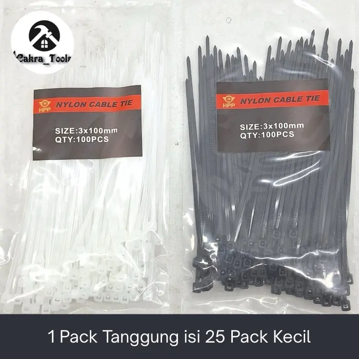 Kabel Ties / Cable Ties / Kabel Tis Putih 10cm, 15cm, 20cm, 25cm, 30cm