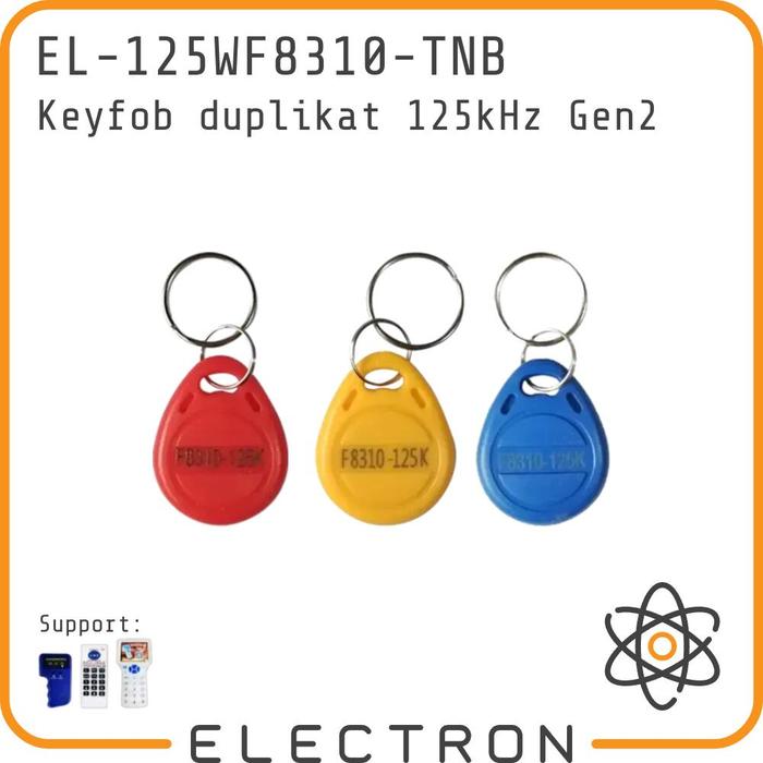 Gambar EL-125WF8310-TNB RFID Rewritable 125 kHz Keychain ID 125kHz Reusable Tag Chip Transponder Keyfob Plastic ABS Waterproof LF Proximity Firewall Clone Writable  Changeable UID Duplicate Duplikat Access Control Akses Kontrol dari Electron Kota Tangerang Tokopedia