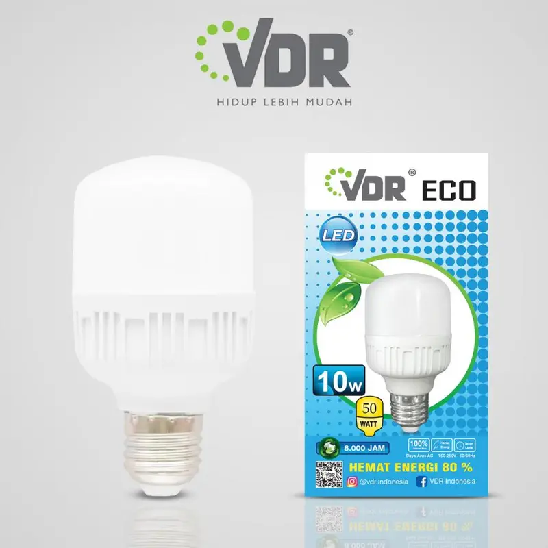Lampu Bohlam Led VDR 5 10 15 20 25 Watt Kapsul Cahaya Putih 2