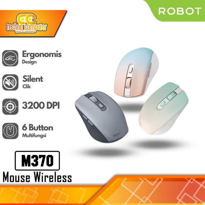 Gambar ROBOT M370 Wireless - Office Mouse Wireless dari Techno Computer Bali Kota Denpasar Tokopedia