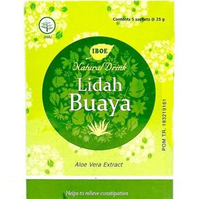 Minuman alami ekstrak lidah buaya alu vera herbal drink instan iboe membantu melancarkan buang air