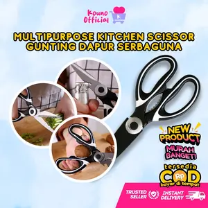 Multipurpose Kitchen Scissor | Gunting Dapur Serbaguna Lengkap dengan Pembuka Botol dan Pemecah Walnut / Kepiting