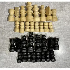 Biji catur kayu ukuran L (tanpa Papan)