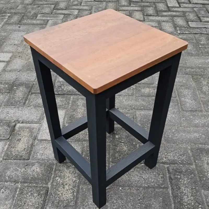 Kursi / Bangku Kayu Full Solid / Kursi Cafe Tinggi Ukuran Custom 0