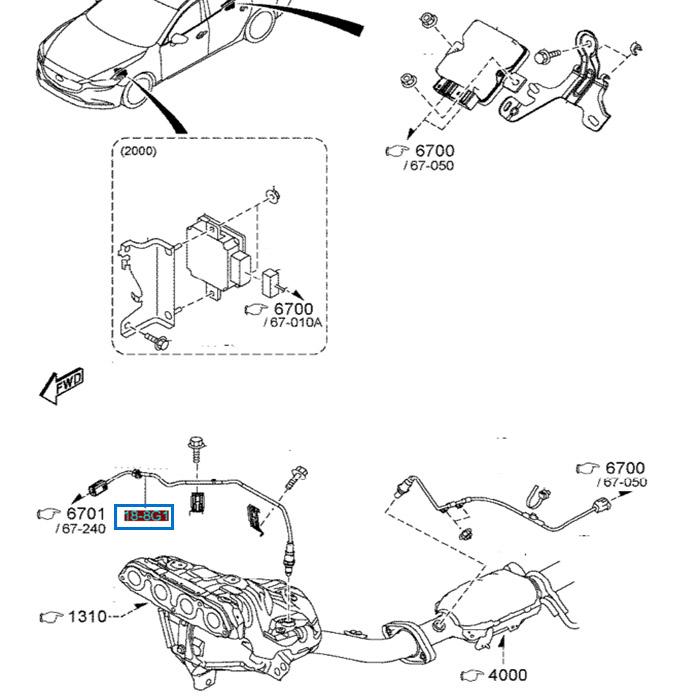 Sensor AFR Mazda 3 6 Wagon CX30 CX5 CX8 MX30 Skyactiv Air Fuel Ratio