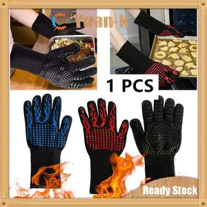 500℃ Sarung Tangan Oven Anti Panas Anti Pisau Gloves Api Bbq Tahan