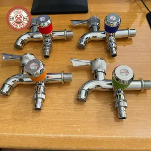 Kran Cabang PVC ABS HISUKA / Keran Cabang Warna Warni Mahkota Engkol