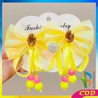 Gambar [COD] RB C1156 Jepitan Pita Anak Ikat 2 Set Aksesoris Rambut Anak Perempuan / Jepit Pita 2pcs Set Jepit Rambut Anak Pita Lucu - BIRU  dari RB TOYS AND TECHNOLOGY Kab. Tangerang 5 Tokopedia