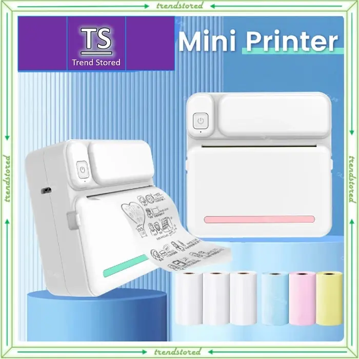 Printer Mini Portabel Thermal Bluetooth & WiFi: Cetak Praktis Tanpa Tinta, Stylish dan Hemat Energi