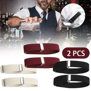2pcs Sleeve Garter Nilon Garter Bartender Anti Slip Armband Bartender Utk Chef/Pelayan /Bartender/DJ Stok lokal