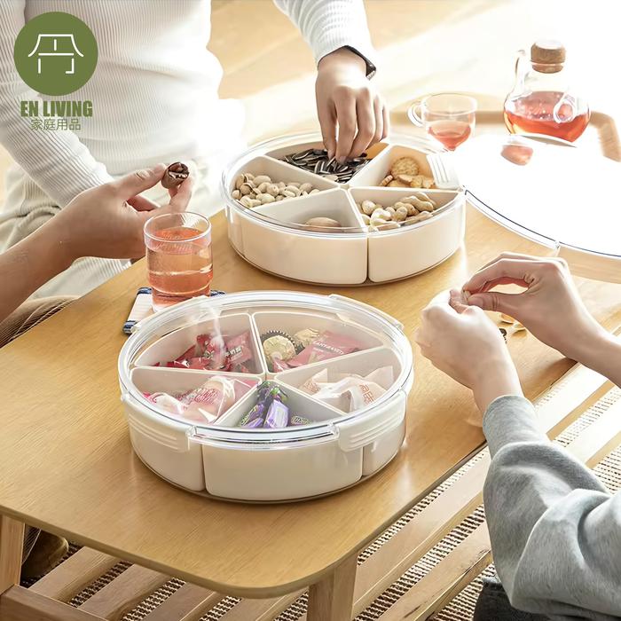 Gambar EN LIVING Round Dry Fruit Container / Kotak Makanan / Kotak Snack / Food Container / Food Storage / Kotak Serbaguna dari EN LIVING Kota Bandung Tokopedia