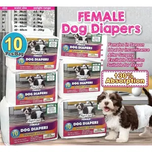 Female Dog Diapers Size XXS to XL - Popok / Pampers Anjing Betina