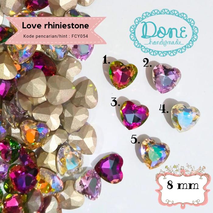Gambar Done handymade manik handmade heart love rhinestone beads manik manik love fcy054 - 1 bh no.1 dari Done Handymade Kota Administrasi Jakarta Barat Tokopedia