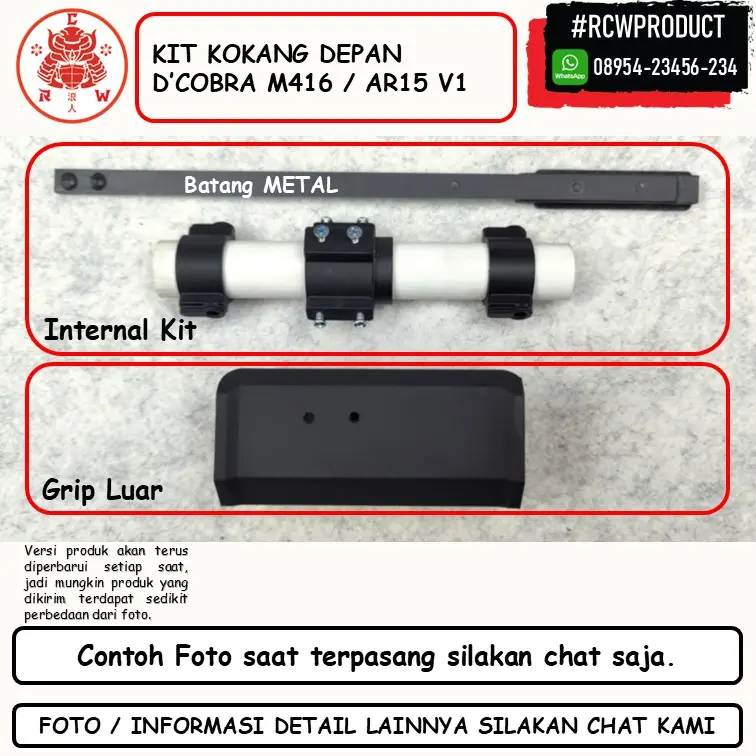 Part Upgrade Kit Kokangan Depan D'Cobra M4 M416 AR15 Spring DCobra AR-15 M-416 Upgrade V1 Versi 1 RCW 1